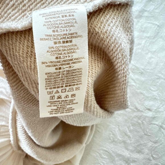 Free People Sweet Streets Hoodie Large L Oversized Long Sleeve Pink Beige - Picture 10 of 14